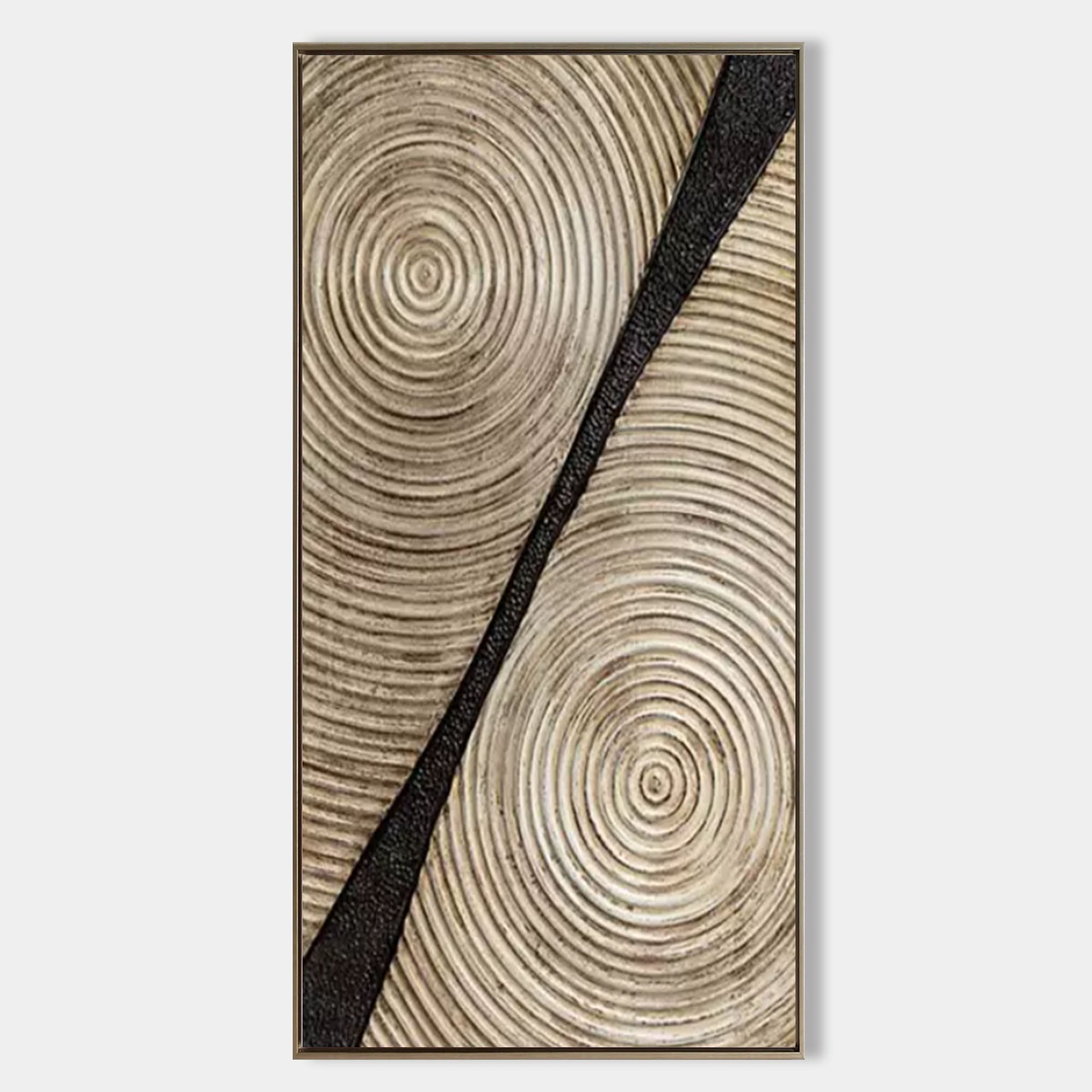 Large Textured Abstract Art Canvas Brown 3D Textured Oil Painting Brown Minimalist Abstract Painting