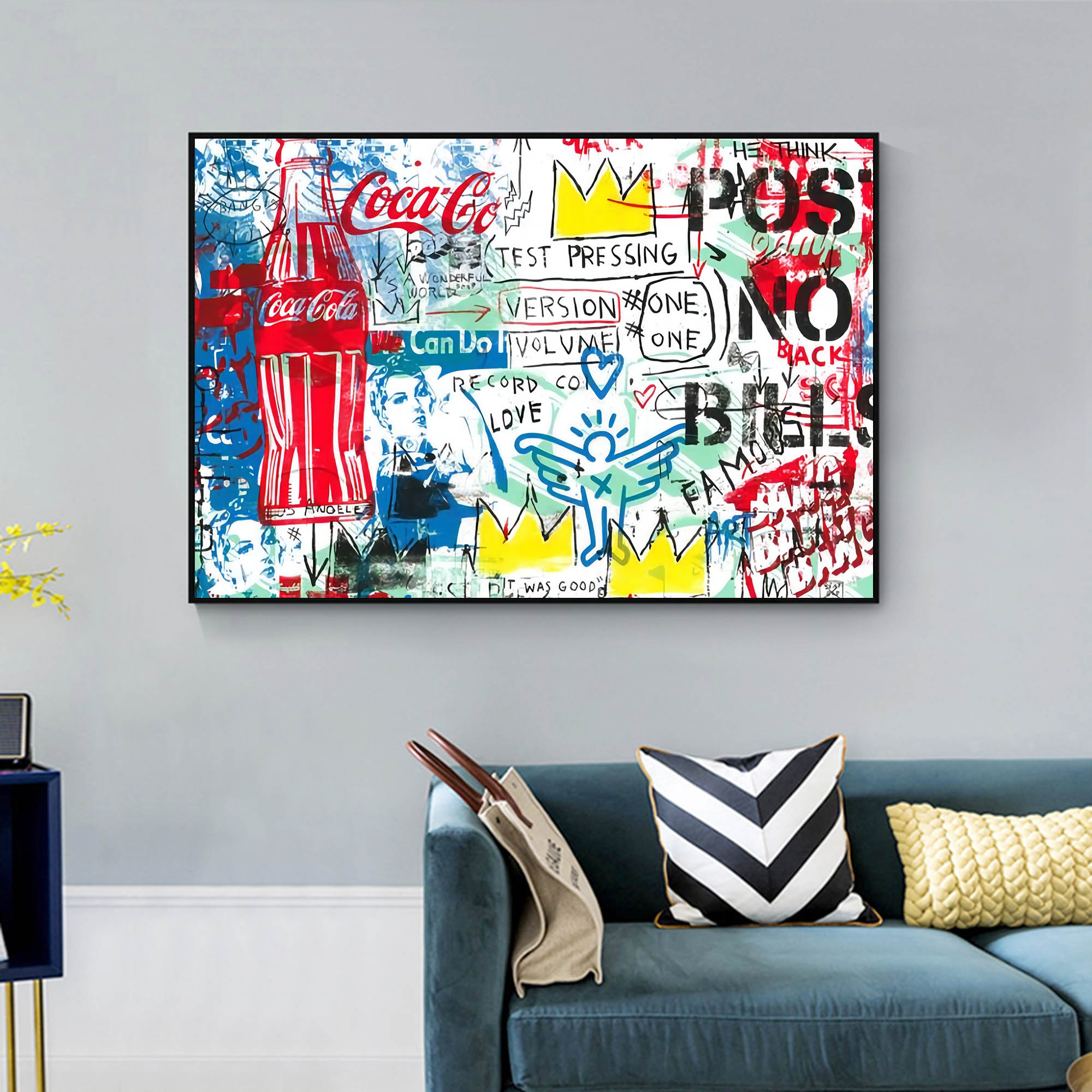 Large Graffiti Canvas Painting Large Graffiti Art Large Colorful Graffiti Paintings Large Basquiat Artwork