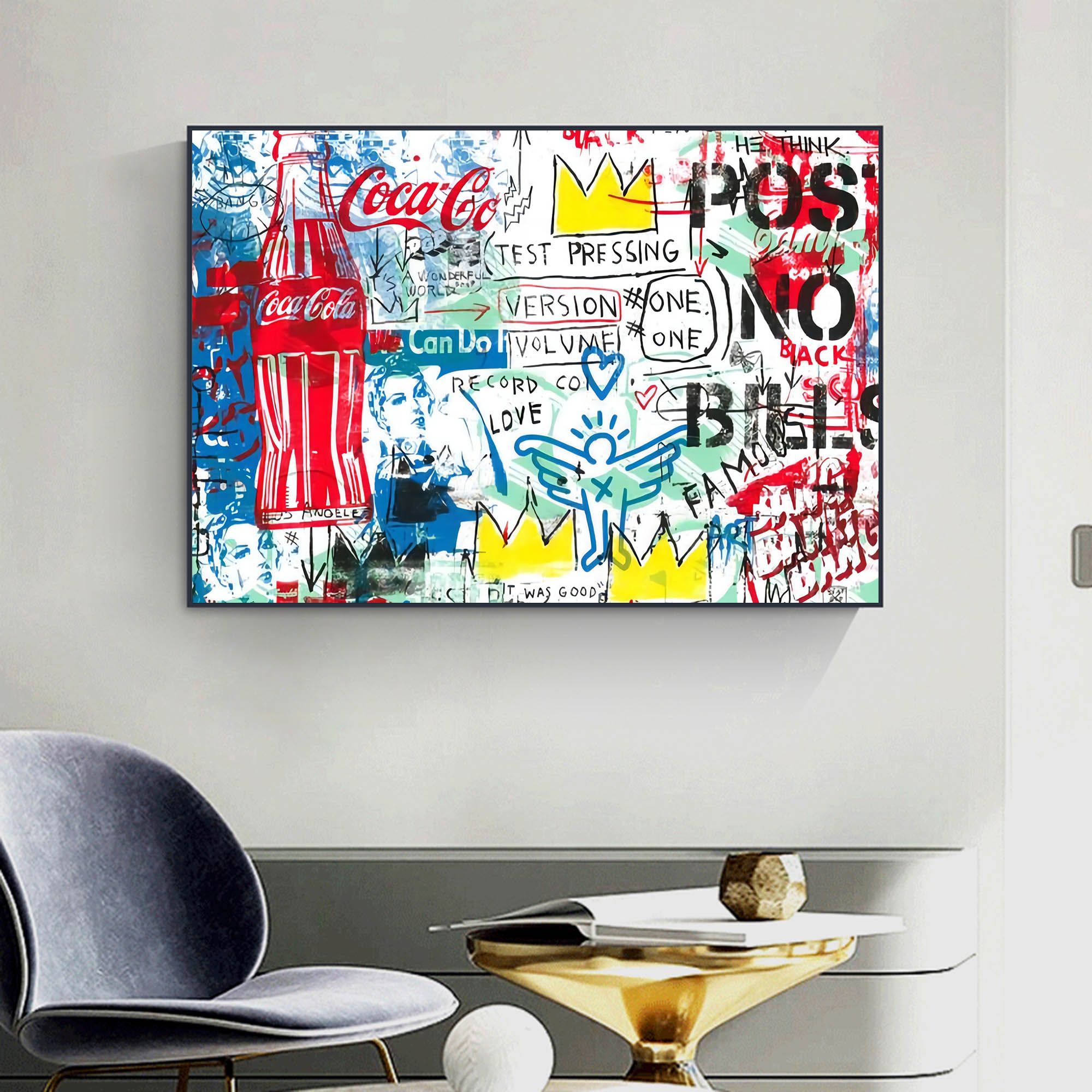 Large Graffiti Canvas Painting Large Graffiti Art Large Colorful Graffiti Paintings Large Basquiat Artwork