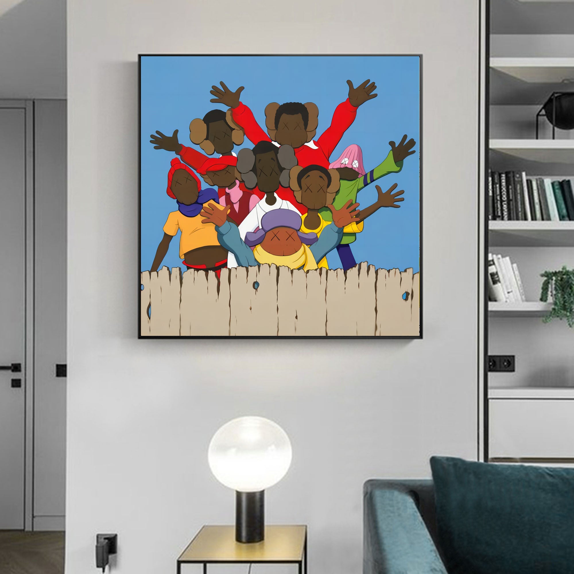 Colorful Pop Art Kaws Pop Art Kaws Canvas Art Kaws Graffiti Art Kaws Pop Painting Kaws Cartoon Painting