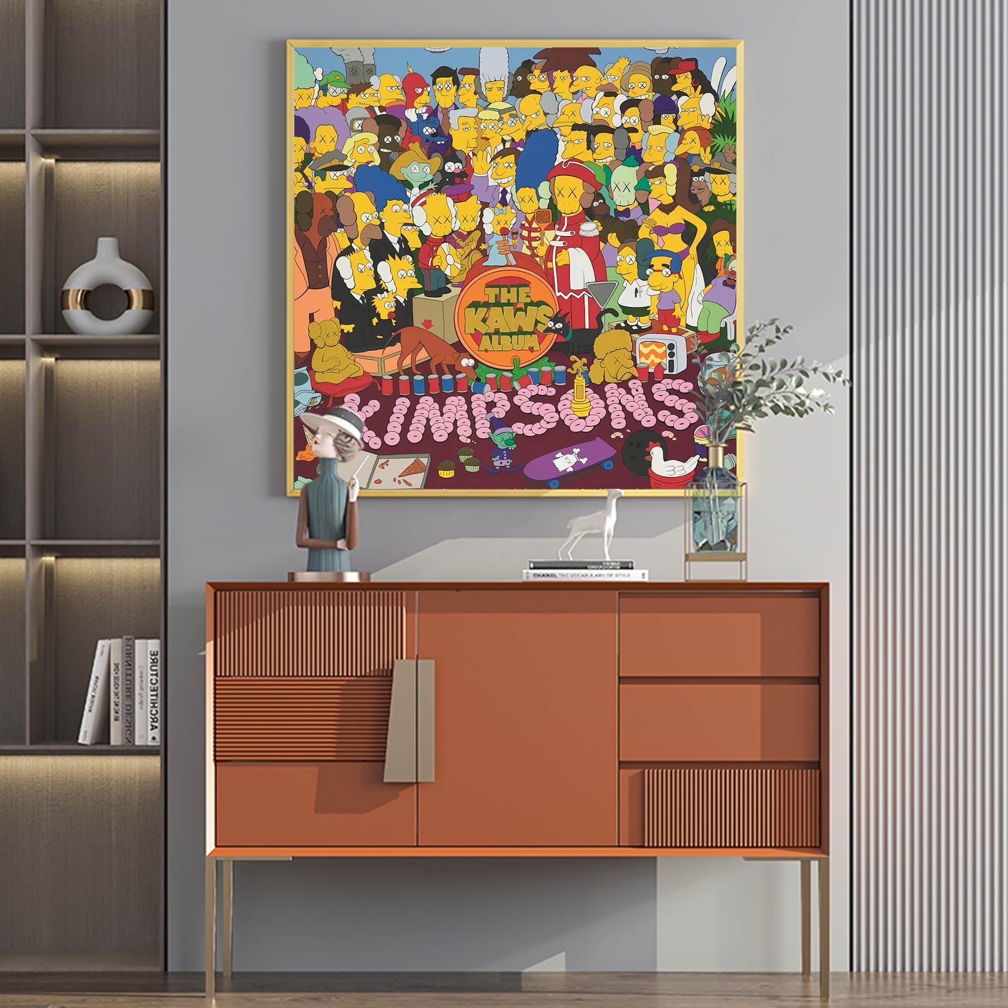 Kaws Colorful Paintings Kaws Colorful Wall Art Kaws Colorful Pop Art Kaws Home Wall Decor Paintings