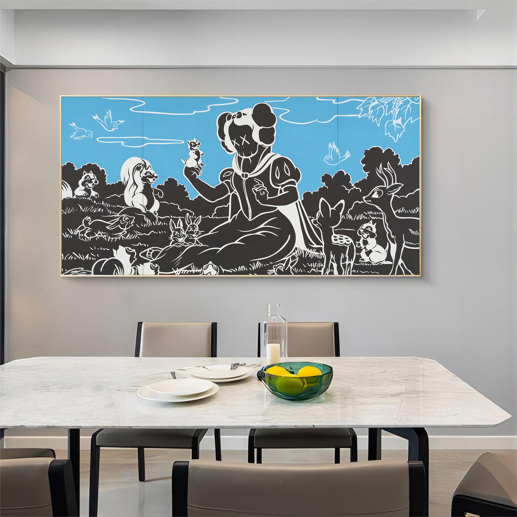 Kaws Large Pop Art Kaws Large Pop Painting Kaws Large Texture Wall Art Large Cartoon Painting