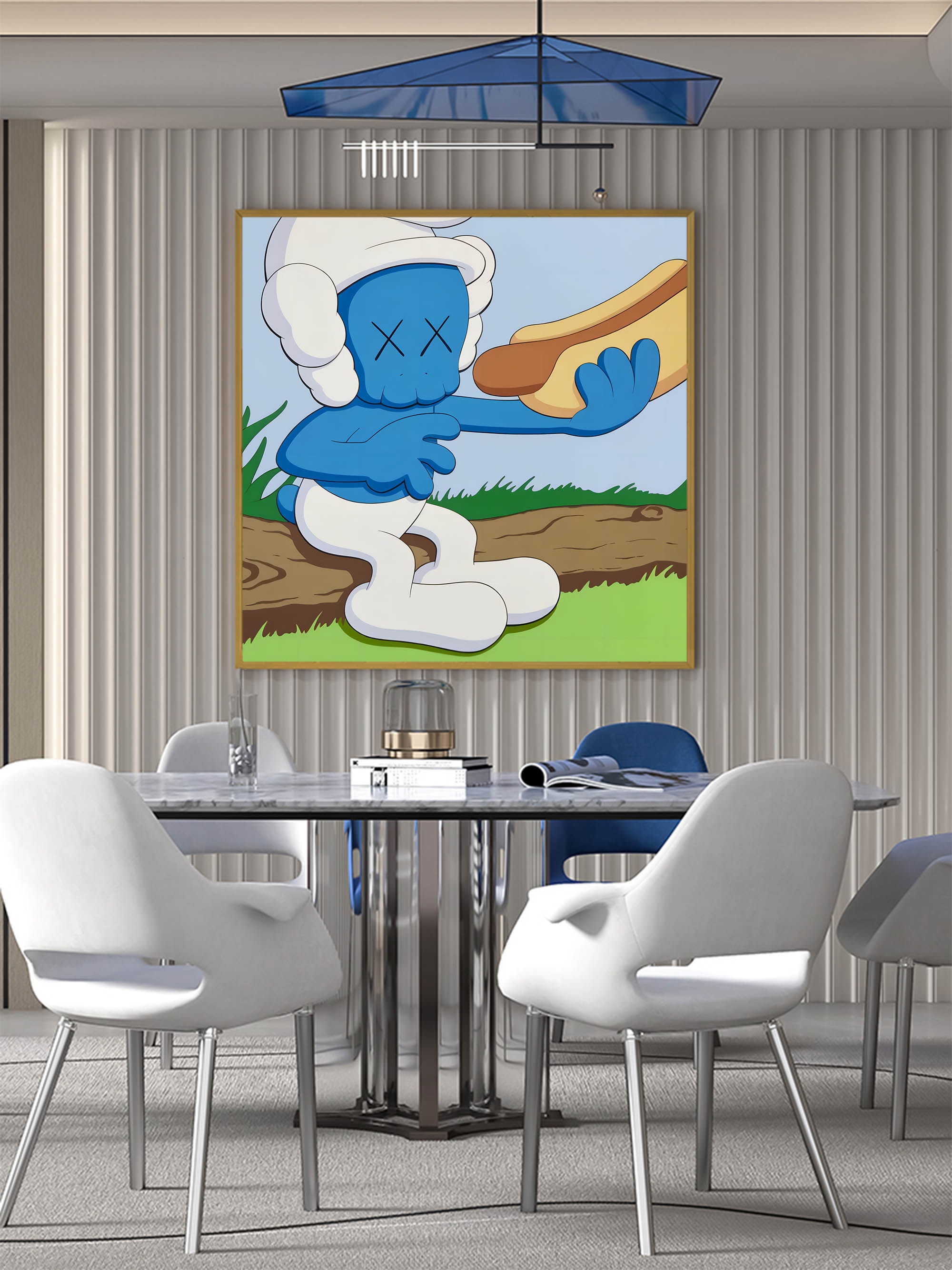 Kaws Colorful Pop Painting Kaws Pop Wall Art Kaws Textured Wall Painting Kaws Home Decor Painting