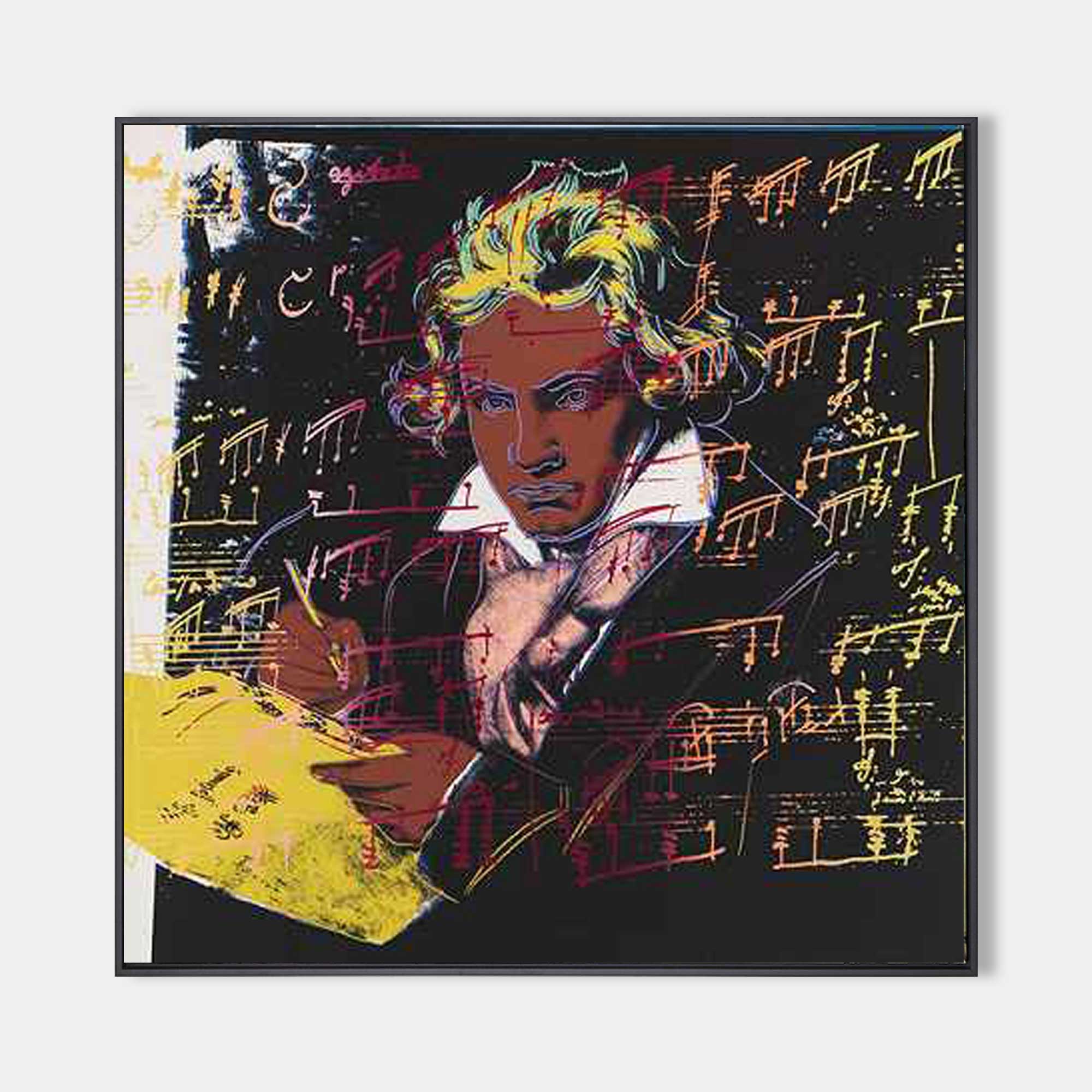 Beethoven Pop Art Portrait Painting Famous Pop Art Portraits Artist Andy Warhol Paintings